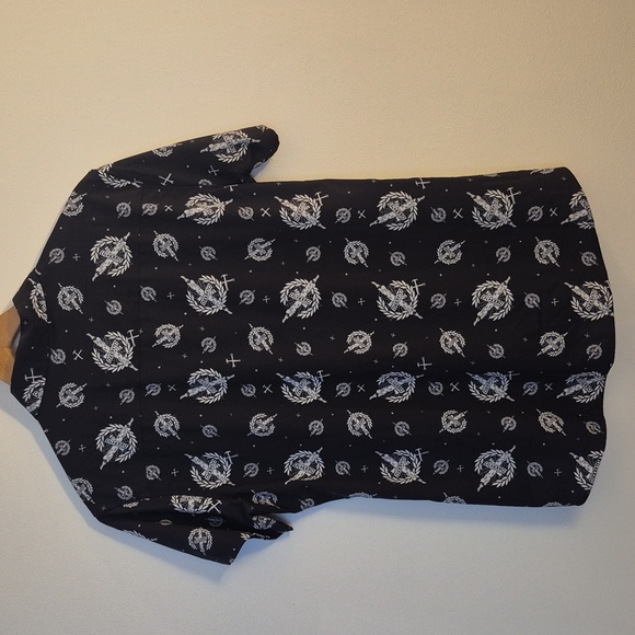 Dixxon Flannel Co. "The Candle" Short Sleeve Button Up Party Shirt - Black Rare - Picture 4 of 8